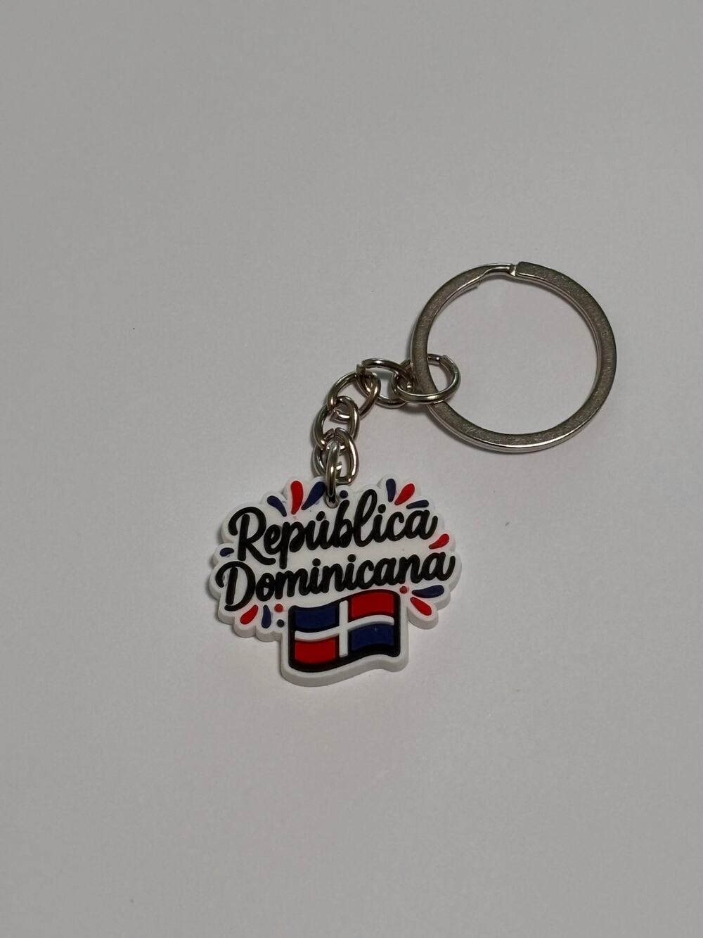 Republica Dominicana Keychain Souvenir Red White Blue Dominican Republic
